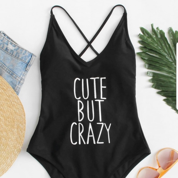 Other - Lace Up Back One Piece Swimsuit